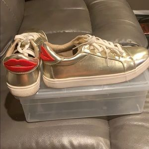 Gold Betsey Johnson Sneakers